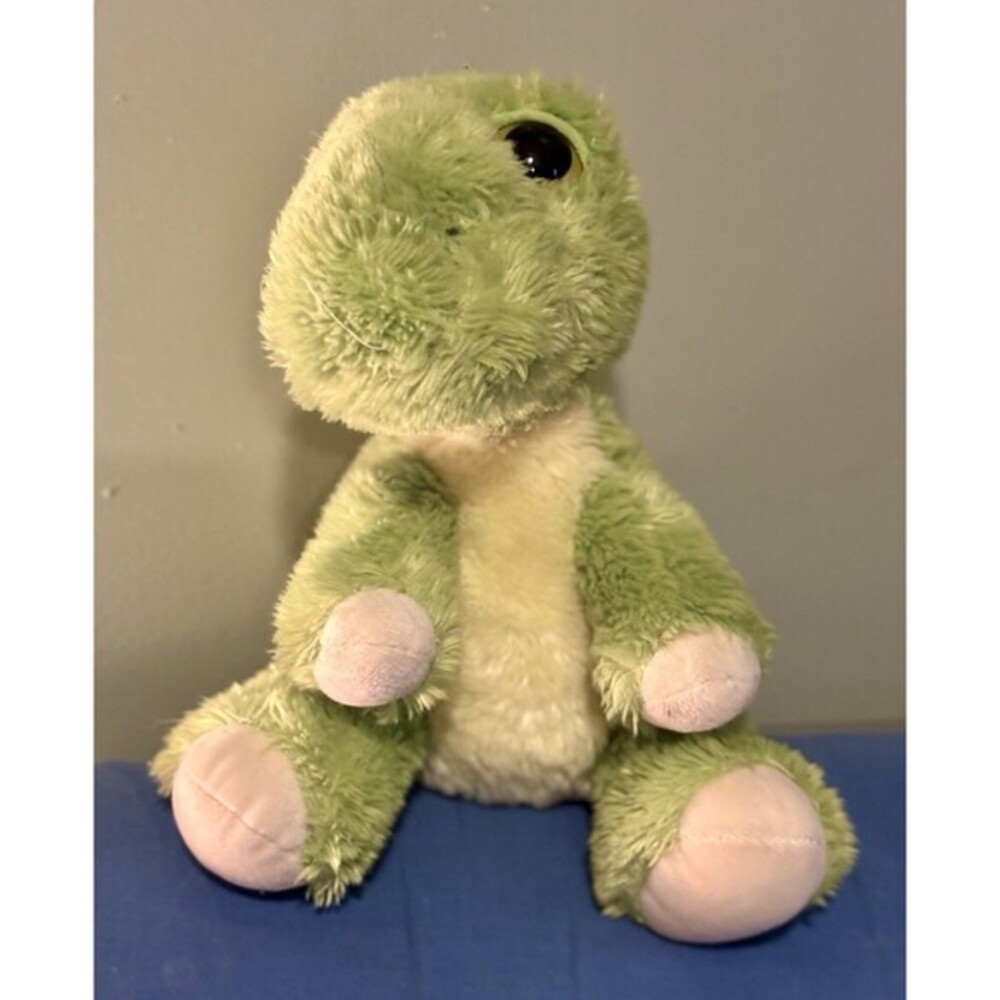 Aurora‎ Green Dinosaur Plush 10 inch Stuffed Animal Toy Clean Sitting Dino